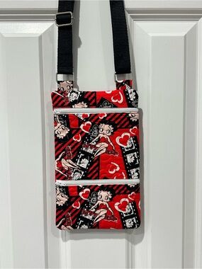 Betty Boop Red Crossbody Organizer Bag, NWOT
